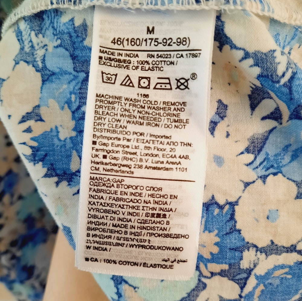 GAP Floral Ruffle Sleeve Midi Dress Medium NWOT - Picture 8 of 9